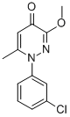 CAS 登录号：146824-85-3， 1-(3-氯苯基)-3-甲氧基-6-甲基哒嗪-4-酮