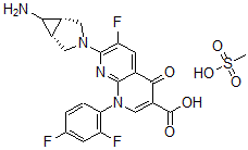 CAS#: 146836-84-2, 7-[(1R,5S)-6-Amino-3-Azabicyclo[3.1.0]Hexan-3-Yl]-1-(2,4-Difluorophenyl)-6-Fluoro-4-Oxo-1,8-Naphthyridine-3-Carboxylic Acid Mesilate