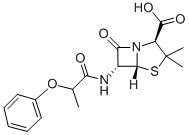 CAS#: 147-55-7, 3,3-Dimethyl-7-Oxo-6-[2-(Phenoxy)Propanoylamino]-4-Thia-1-Azabicyclo[3.2.0]Heptane-2-Carboxylic Acid