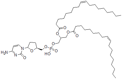 CAS 登录号：147556-77-2， [3-[[(2S)-5-(4-氨基-2-氧代嘧啶-1-基)四氢呋喃-2-基]甲氧基-羟基磷酰]氧基-2-[(Z)-十八碳-9-烯酰基]氧基丙基](Z)-十八碳-9-烯酸酯