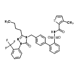 CAS#: 147776-06-5, N-{[4'-({3-Butyl-5-Oxo-1-[2-(Trifluoromethyl)Phenyl]-1,5-Dihydro-4H-1,2,4-Triazol-4-Yl}Methyl)-2-Biphenylyl]Sulfonyl}-3-Methyl-2-Thiophenecarboxamide