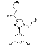 CAS 登录号：148367-85-5， 乙基(5Z)-5-(氰基亚氨基)-4-(3,5-二氯苯基)-4,5-二氢-1,3,4-噻二唑-2-羧酸酯