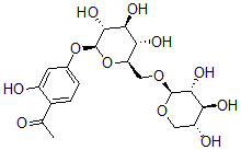 CAS 登录号：149475-54-7， 1-[2-羟基-4-[(2S,3R,4S,5S,6R)-3,4,5-三羟基-6-[[(2S,3R,4S,5R)-3,4,5-三羟基四氢吡喃-2-基]氧基甲基]四氢吡喃-2-基]氧基苯基]乙酮