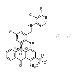CAS 登录号：149530-93-8， 二钠1-氨基-4-[(2-{[(5-氯-6-氟-4-嘧啶基)氨基]甲基}-4-甲基-6-磺酸苯基)氨基]-9,10-二氧代-9,10-二氢-2-蒽磺酸酯