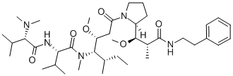 CAS#: 149606-27-9, (2S)-2-[[(2S)-2-Dimethylamino-3-Methylbutanoyl]Amino]-N-[(3R,4R,5S)-3-Methoxy-1-[(2S)-2-[(1R,2R)-1-Methoxy-2-Methyl-3-Oxo-3-(2-Phenylethylamino)Propyl]Pyrrolidin-1-Yl]-5-Methyl-1-Oxoheptan-4-Yl]-N,3-Dimethylbutanamide