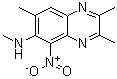 CAS 登录号：149703-60-6， N,2,3,7-四甲基-5-硝基-6-喹喔啉胺