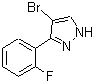 CAS 登录号：149739-37-7， 4-溴-3-(2-氟苯基)-1H-吡唑