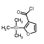 CAS 登录号：150108-58-0， 2-(三甲基硅烷基)-3-糠酰氯
