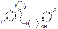 CAS 登录号：150176-80-0， 4-(4-氯苯基)-1-[3-[2-(4-氟苯基)-1,3-二噻戊环-2-基]丙基]哌啶-4-醇