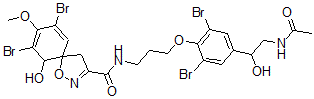 CAS#: 150417-69-9, N-[3-[4-(2-Acetamido-1-Hydroxyethyl)-2,6-Dibromophenoxy]Propyl]-7,9-Dibromo-6-Hydroxy-8-Methoxy-1-Oxa-2-Azaspiro[4.5]Deca-2,7,9-Triene-3-Carboxamide