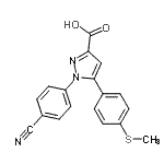CAS 登录号：151507-00-5， 1-(4-氰基苯基)-5-[4-(甲硫基)苯基]-1H-吡唑-3-羧酸
