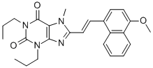 CAS 登录号：151539-65-0， 8-[(E)-2-(4-甲氧基萘-1-基)乙烯基]-7-甲基-1,3-二丙基嘌呤-2,6-二酮