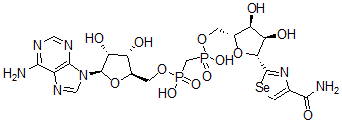 CAS#: 151868-71-2, [(2R,3S,4R,5R)-5-(6-Aminopurin-9-Yl)-3,4-Dihydroxyoxolan-2-Yl]Methoxy-[[[(2R,3S,4R,5R)-5-(4-Carbamoyl-1,3-Selenazol-2-Yl)-3,4-Dihydroxyoxolan-2-Yl]Methoxy-Hydroxyphosphoryl]Methyl]Phosphinic Acid