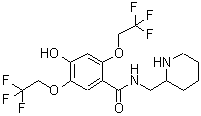CAS 登录号：152171-74-9， 4-羟基-N-(2-哌啶基甲基)-2,5-二(2,2,2-三氟乙氧基)苯甲酰胺