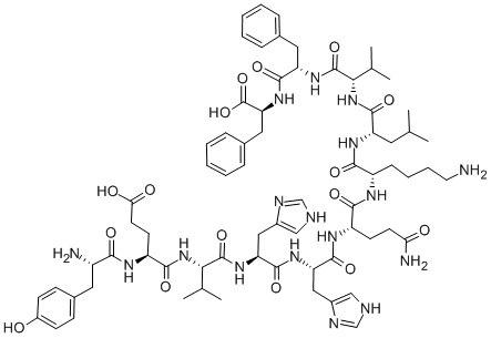 CAS#: 152286-31-2, L-Tyrosyl-L-alpha-Glutamyl-L-Valyl-L-Histidyl-L-Histidyl-L-Glutaminyl-L-Lysyl-L-Leucyl-L-Valyl-L-Phenylalanyl-L-Phenylalanine