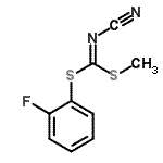 CAS 登录号：152382-00-8， 2-氟苯基甲基氰基碳o二硫代亚氨酸酯