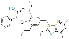CAS#: 153275-22-0, 2-[4-[(2-Ethyl-5,7-Dimethylimidazo[5,4-b]Pyridin-3-Yl)Methyl]-2,6-Dipropylphenoxy]-2-Phenylacetic Acid