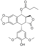 CAS#: 153448-17-0, [(5R,5aR,8aR,9R)-9-(4-Hydroxy-3,5-Dimethoxy-Phenyl)-8-Oxo-5a,6,8a,9-Tetrahydro-5H-Isobenzofurano[5,6-f][1,3]Benzodioxol-5-Yl] Butanoate