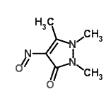 CAS 登录号：153654-47-8， 1,2,5-三甲基-4-亚硝基-1,2-二氢-3H-吡唑-3-酮