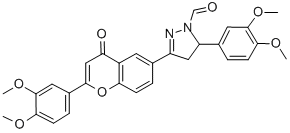 CAS#: 154185-82-7, 5-(3,4-Dimethoxyphenyl)-3-[2-(3,4-Dimethoxyphenyl)-4-Oxochromen-6-Yl]-4,5-Dihydropyrazole-1-Carbaldehyde