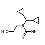 CAS 登录号：155047-67-9， 1-(二环丙基甲基)-1-丙硫基脲