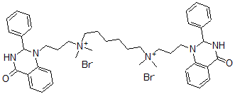 CAS#: 155114-46-8, 6-[Dimethyl-[3-(4-Oxo-2-Phenyl-2,3-Dihydroquinazolin-1-Yl)Propyl]Azaniumyl]Hexyl-Dimethyl-[3-(4-Oxo-2-Phenyl-2,3-Dihydroquinazolin-1-Yl)Propyl]Azanium Dibromide