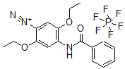 CAS 登录号:15518-68-0, 4-(苯甲酰基氨基)-2,5-二乙氧基偶氮苯六氟磷酸盐