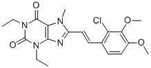 CAS#: 155271-43-5, 8-[(E)-2-(2-Chloro-3,4-Dimethoxyphenyl)Ethenyl]-1,3-Diethyl-7-Methylpurine-2,6-Dione