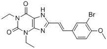 CAS#: 155271-48-0, 8-[(E)-2-(3-Bromo-4-Methoxyphenyl)Ethenyl]-1,3-Diethyl-7H-Purine-2,6-Dione