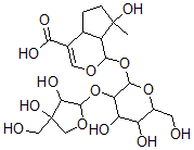 CAS#: 155656-95-4, 1-[3-[3,4-Dihydroxy-4-(Hydroxymethyl)Oxolan-2-Yl]Oxy-4,5-Dihydroxy-6-(Hydroxymethyl)Oxan-2-Yl]Oxy-7-Hydroxy-7-Methyl-4a,5,6,7a-Tetrahydro-1H-Cyclopenta[d]Pyran-4-Carboxylic Acid