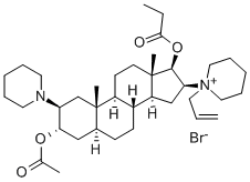 CAS#: 156137-99-4, [(2S,3S,5S,10S,13S,16S,17R)-3-Acetyloxy-10,13-Dimethyl-2-Piperidin-1-Yl-16-(1-Prop-2-Enylpiperidin-1-Ium-1-Yl)-2,3,4,5,6,7,8,9,11,12,14,15,16,17-Tetradecahydro-1H-Cyclopenta[a]Phenanthren-17-Yl] Propanoate Bromide