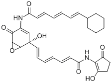 CAS#: 156317-47-4, (2E,4E,6E)-7-[4-[[(2E,4E,6E)-7-Cyclohexylhepta-2,4,6-Trienoyl]Amino]-2-Hydroxy-5-Oxo-7-Oxabicyclo[4.1.0]Hept-3-En-2-Yl]-N-(2-Hydroxy-5-Oxo-1-Cyclopentenyl)Hepta-2,4,6-Trienamide