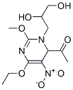 CAS#: 156360-67-7, 1-[3-(2,3-Dihydroxypropyl)-2,6-Dimethoxy-5-Nitro-4H-Pyrimidin-4-Yl]Propan-2-One