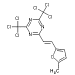 CAS 登录号：156360-76-8， 2-[(E)-2-(5-甲基-2-呋喃基)乙烯基]-4,6-二(三氯甲基)-1,3,5-三嗪