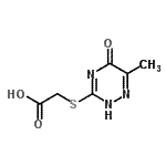 CAS#: 1566-33-2, [(6-Methyl-5-Oxo-2,5-Dihydro-1,2,4-Triazin-3-Yl)Sulfanyl]Acetic Acid