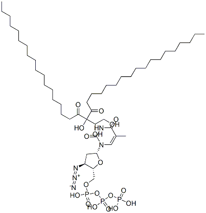 CAS#: 156705-00-9, [1-[[[[3-Azido-5-(5-Methyl-2,4-Dioxopyrimidin-1-Yl)Oxolan-2-Yl]Methoxy-Hydroxyphosphoryl]Oxy-Hydroxyphosphoryl]Oxy-Hydroxyphosphoryl]Oxy-3-Octadecanoyloxypropan-2-Yl] Octadecanoate