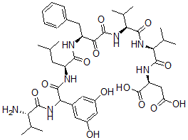 CAS#: 157381-54-9, (2S)-2-[[(2S)-2-[[(2S)-2-[[(3S)-3-[[(2S)-2-[[2-[[(2S)-2-Amino-3-Methylbutanoyl]Amino]-2-(3,5-Dihydroxyphenyl)Acetyl]Amino]-4-Methylpentanoyl]Amino]-2-Oxo-4-Phenylbutanoyl]Amino]-3-Methylbutanoyl]Amino]-3-Methylbutanoyl]Amino]Butanedioic Acid