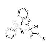 CAS 登录号：157873-95-5， 甲基2-羟基-2-[1-(苯磺酰基)-1H-吲哚-2-基]丙酸酯