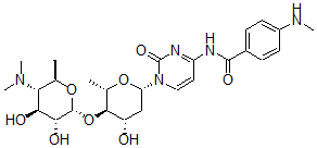 CAS#: 157878-03-0, N-[1-[(2S,4S,5R,6S)-5-[(2R,3R,4S,5S,6R)-5-Dimethylamino-3,4-Dihydroxy-6-Methyloxan-2-Yl]Oxy-4-Hydroxy-6-Methyloxan-2-Yl]-2-Oxopyrimidin-4-Yl]-4-Methylaminobenzamide
