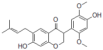 CAS#: 157999-01-4, 7-Hydroxy-3-(4-Hydroxy-2,5-Dimethoxyphenyl)-6-(3-Methylbut-2-Enyl)Chroman-4-One