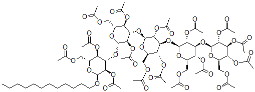 CAS#: 158041-98-6, Dodecyl laminarapentaoside peracetate