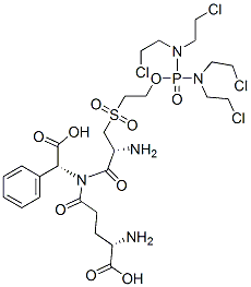 CAS 登录号：158382-37-7， (2R)-L-gamma-谷氨酰-3-((2-((二(二(2-氯乙基)氨基)亚膦酰)氧基)乙基)磺酰基)-L-丙氨酰-2-苯基甘氨酸
