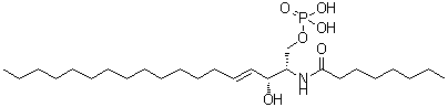 CAS#: 158983-53-0, (2S,3R,4E)-3-Hydroxy-2-(Octanoylamino)-4-Octadecen-1-Yl Dihydrogen Phosphate
