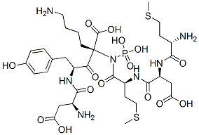 CAS 登录号：158999-11-2， (2S)-6-氨基-2-[[(2S)-2-[[(2S)-2-[[(2S)-2-[[(2S)-2-[[(2S)-2-氨基-4-羟基-4-氧代丁酰基]氨基]-3-(4-膦酰氧基苯基)丙酰]氨基]-4-甲硫基丁酰基]氨基]-4-羟基-4-氧代丁酰基]氨基]-4-甲硫基丁酰基]氨基]己酸