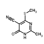 CAS 登录号：15908-63-1， 4-羟基-2-甲基-6-(甲硫基)-5-嘧啶甲腈