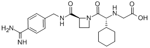 CAS 登录号：159776-70-2， 2-[[(1R)-2-[(2S)-2-[(4-甲脒基苯基)甲基氨基甲酰]氮杂环丁-1-基]-1-环己基-2-氧代乙基]氨基]乙酸