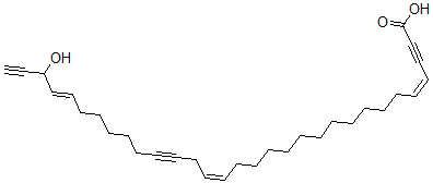 CAS 登录号：160219-89-6， (4Z,17Z,27E)-29-羟基三十一碳-4,17,27-三烯-2,20,30-三炔酸