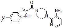 CAS#: 160360-41-8, [4-(3-Aminopyridin-2-Yl)Piperazin-1-Yl]-(5-Methoxy-1H-Indol-2-Yl)Methanone