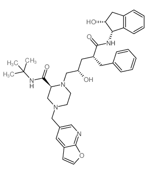 CAS#: 160729-91-9, (2S)-N-Tert-Butyl-4-(Furo[3,2-e]Pyridin-5-Ylmethyl)-1-[(2S,4R)-2-Hydroxy-5-[[(1S,2R)-2-Hydroxy-2,3-Dihydro-1H-Inden-1-Yl]Amino]-5-Oxo-4-(Phenylmethyl)Pentyl]Piperazine-2-Carboxamide