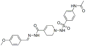 CAS#: 160857-56-7, 1-[(4-Acetamidophenyl)Sulfonylamino]-N-[(4-Methoxyphenyl)Methylideneamino]-3,6-Dihydro-2H-Pyridine-4-Carboxamide